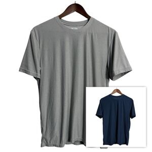 True classic performance T-shirts men's medium gray blue active stretch lot of 2